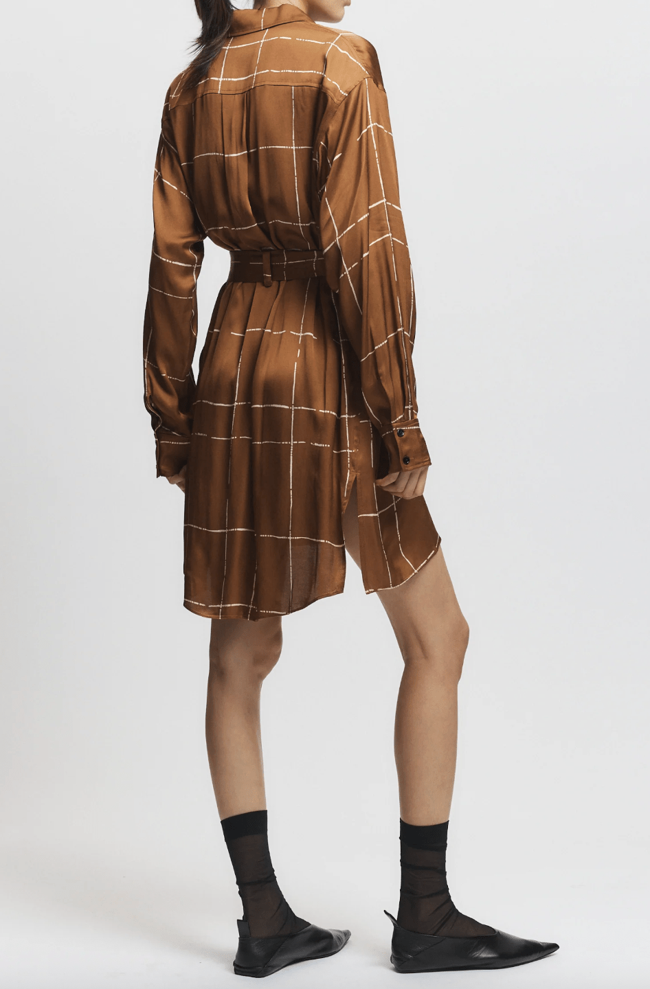 Enzo Belted Shirt Dress - The Collective Park City