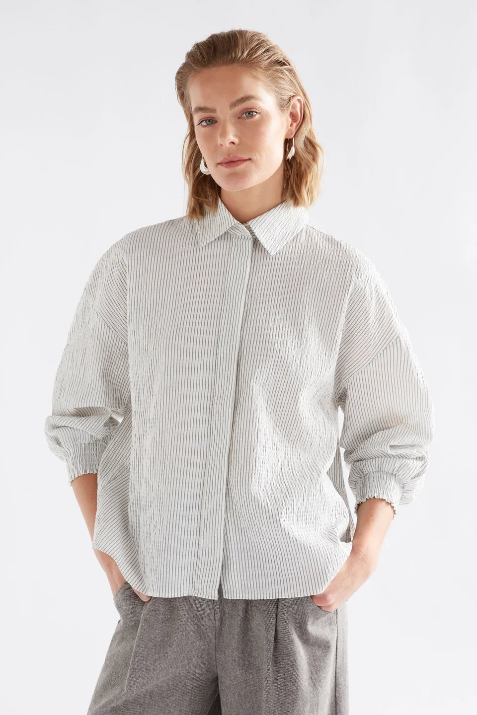 Erden Button-Down Blouse - The Collective Park City