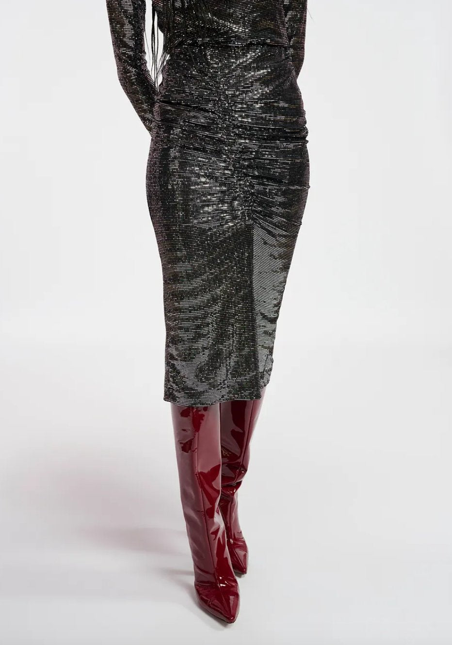 Esparkling Glitter Midi Skirt - The Collective Park City