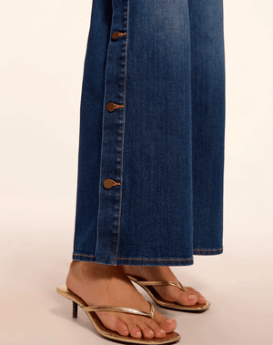 Evelina Wide Leg Buttoned Pant - The Collective Park City
