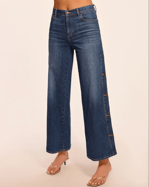 Evelina Wide Leg Buttoned Pant - The Collective Park City