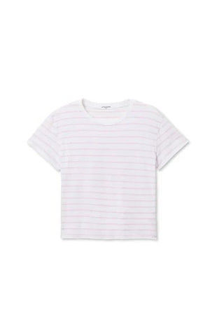 Everett Striped Tee - Pink Sugar - The Collective Park City