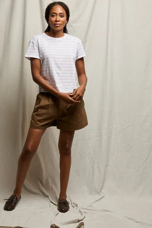 Everett Striped Tee - Pink Sugar - The Collective Park City