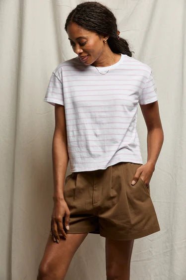 Everett Striped Tee - Pink Sugar - The Collective Park City