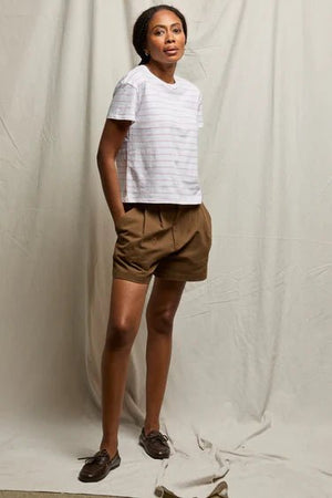Everett Striped Tee - Pink Sugar - The Collective Park City