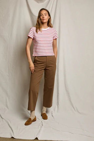 Everett Striped Tee - Tomato Stripes - The Collective Park City