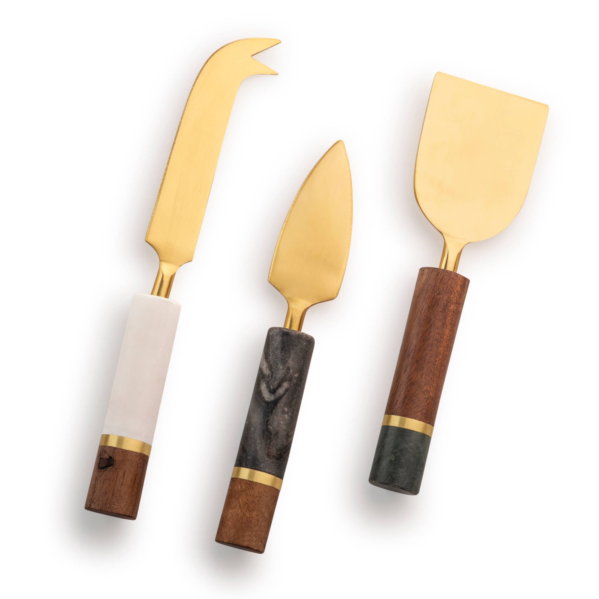 Evora Marble Cheese Knives, Set of 3 - The Collective Park City