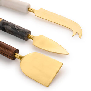 Evora Marble Cheese Knives, Set of 3 - The Collective Park City