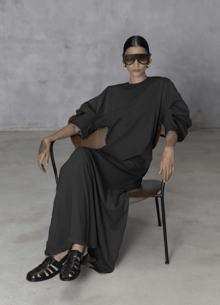 Exaggerated Sleeve Dress - The Collective Park City