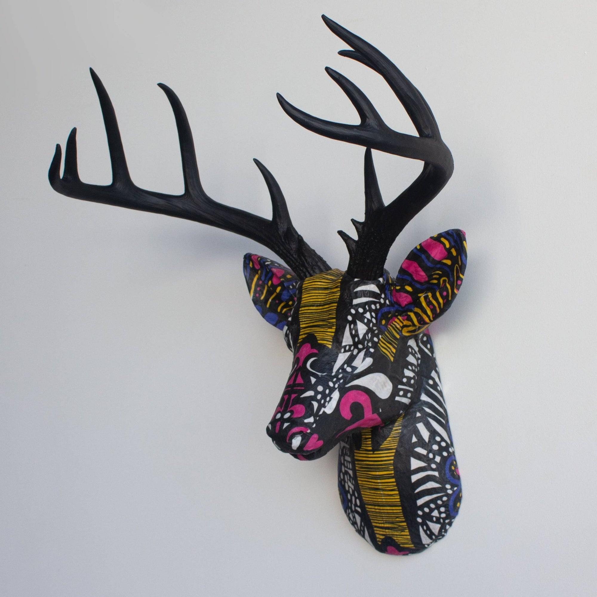 Fabric Deer Head - Folk Peacock - The Collective Park City