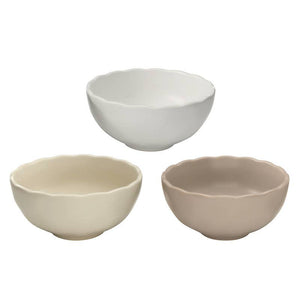 Face to Face Ceramic Dip Bowls - Scallop - Set of 3 - The Collective Park City