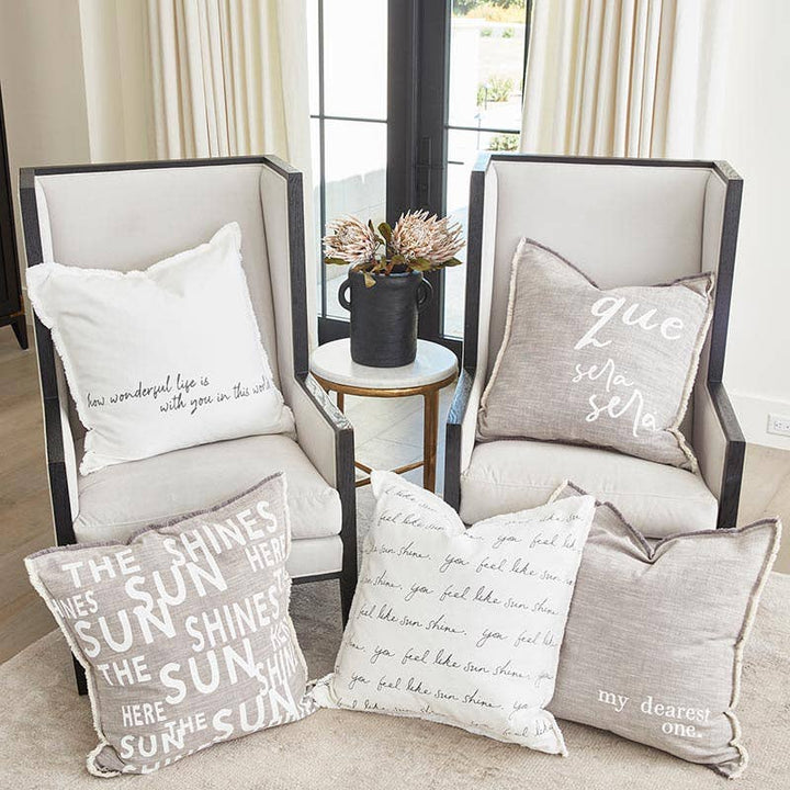Face to Face Euro Pillow - Que Sera - The Collective Park City
