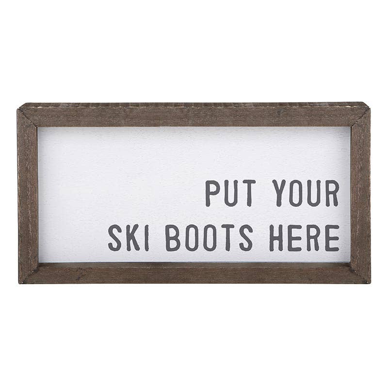 Face To Face Medium Word Board - Put Your Ski Boots Here - The Collective Park City