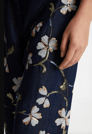 Fadi Embroidered Jeans - The Collective Park City