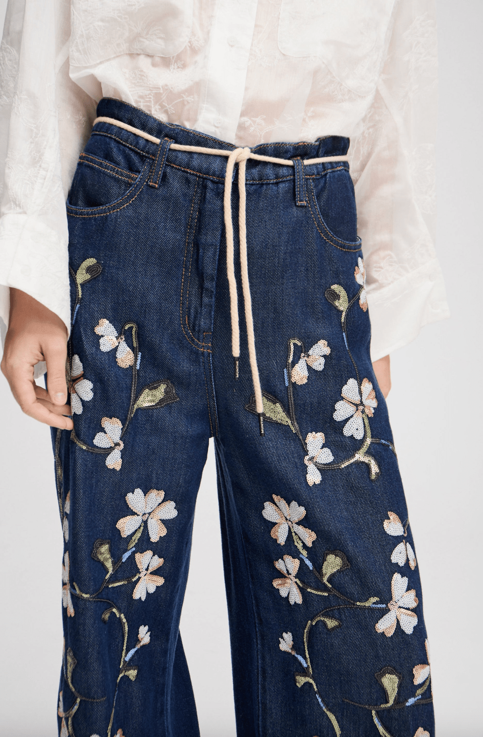 Fadi Embroidered Jeans - The Collective Park City