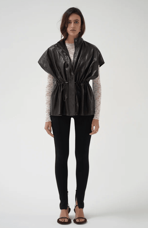 Fairfax Short Sleeve Faux Leather Jacket - The Collective Park City