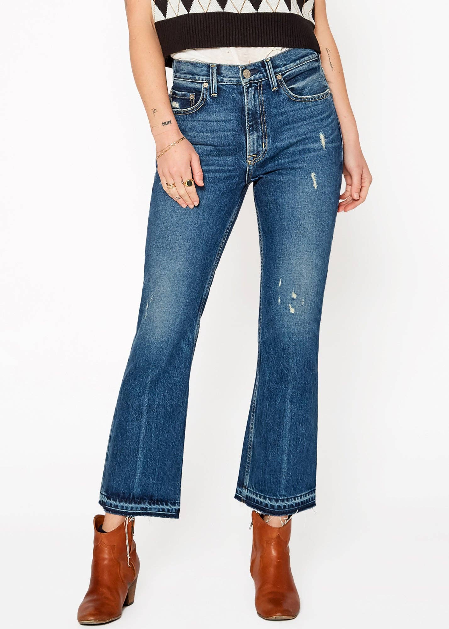 Farrah Mid Rise Kick Flare Jeans : Tulsa - The Collective Park City