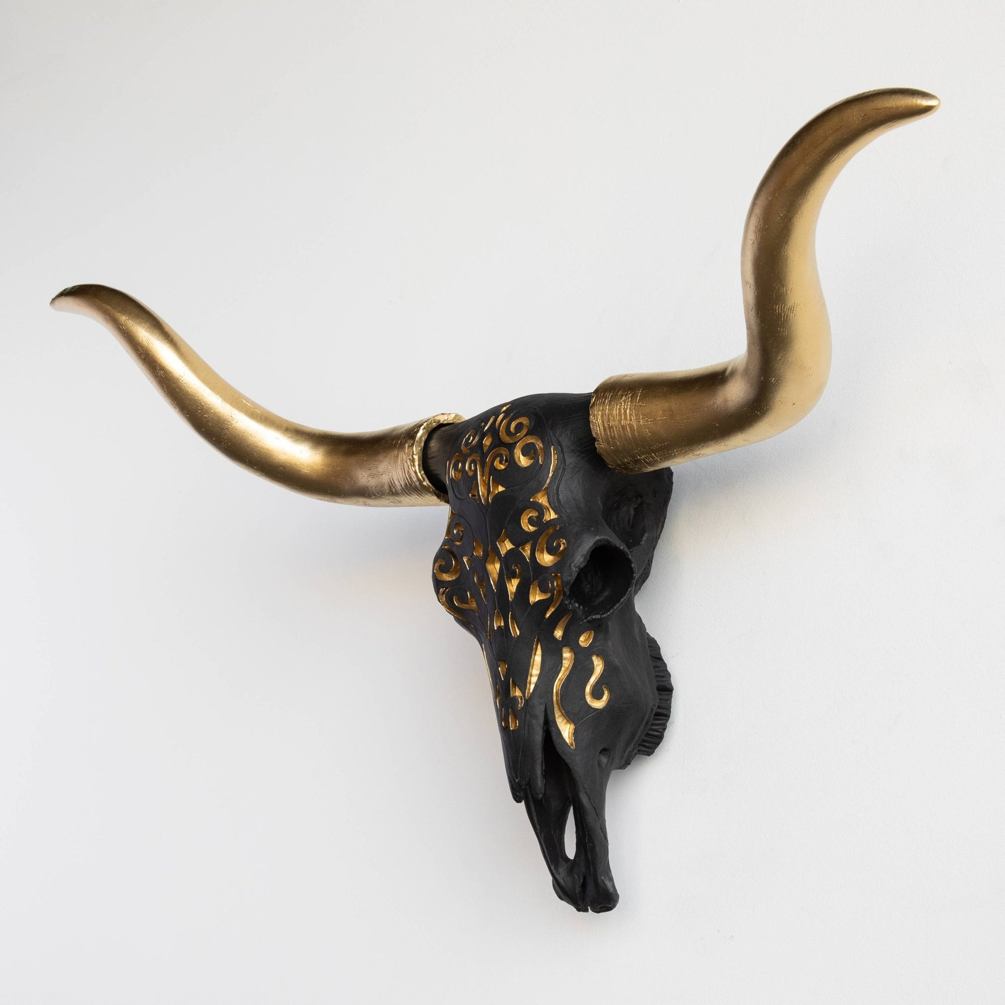 Faux Carved Texas Longhorn Wall Art - The Collective Park City