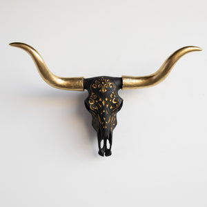 Faux Carved Texas Longhorn Wall Art - The Collective Park City