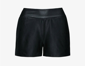 Faux Leather Relaxed Short - The Collective Park City