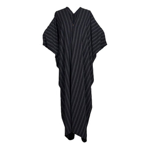 Federico Pinstripe Caftan Dress - The Collective Park City