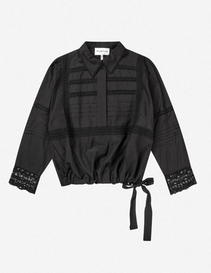 Ferdie Eyelet Blouse - Black - The Collective Park City