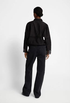 Ferdie Eyelet Blouse - Black - The Collective Park City