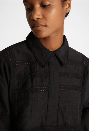 Ferdie Eyelet Blouse - Black - The Collective Park City