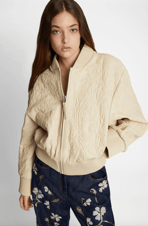 Ferril Leather Jacket - Beige - The Collective Park City