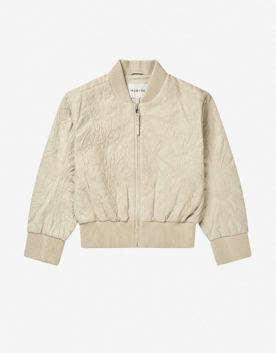 Ferril Leather Jacket - Beige - The Collective Park City