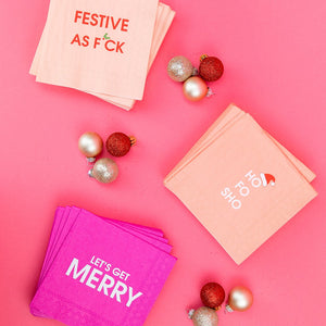 Festive As F*ck - Holiday Cocktail Napkins - The Collective Park City