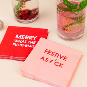 Festive As F*ck - Holiday Cocktail Napkins - The Collective Park City