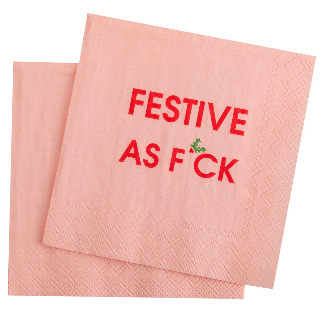 Festive As F*ck - Holiday Cocktail Napkins - The Collective Park City