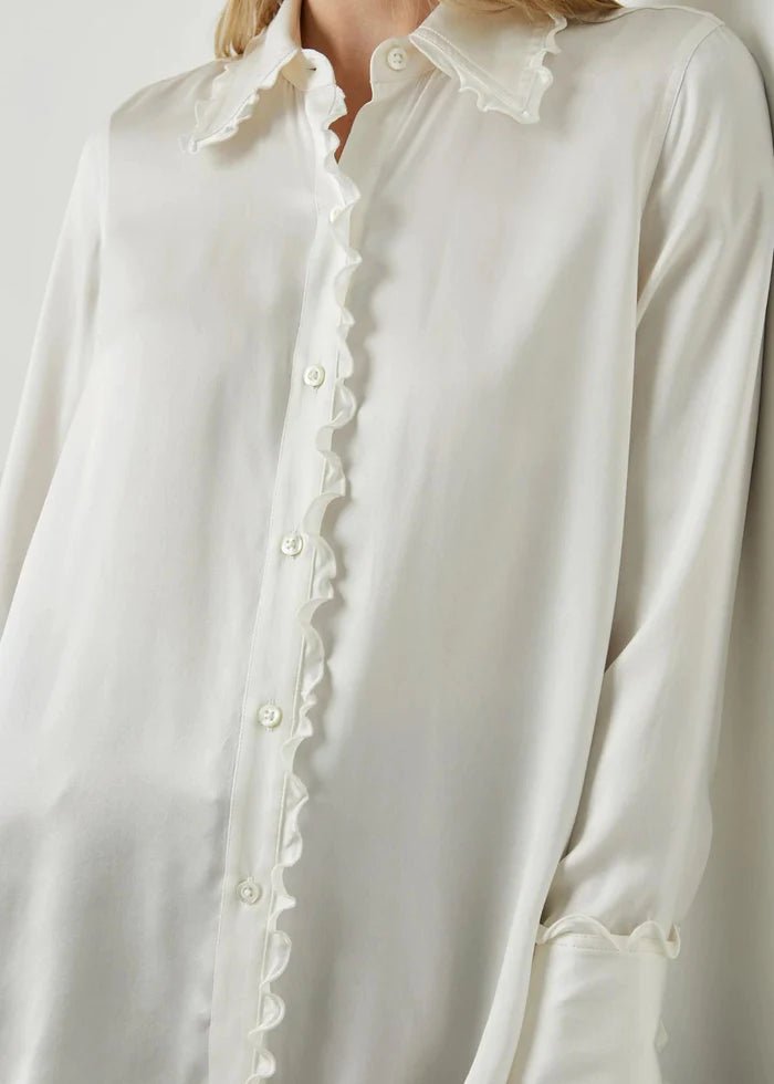 Fia Silk Button Down Top - The Collective Park City