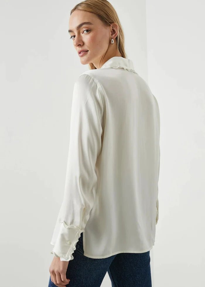 Fia Silk Button Down Top - The Collective Park City