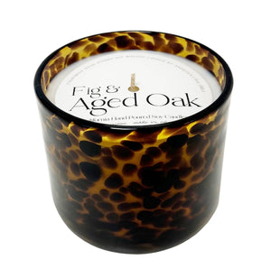 Fig & Aged Oak Amber Tortoise Soy Blend Candle - The Collective Park City
