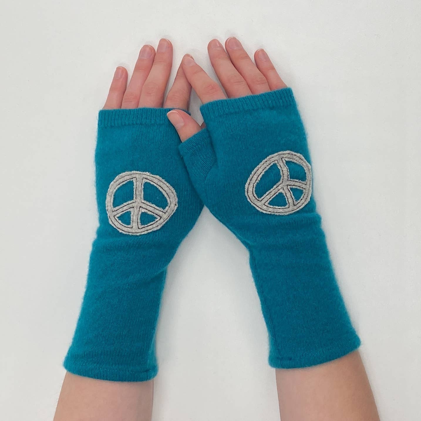 Fingerless Cashmere Gloves - Peace - The Collective Park City