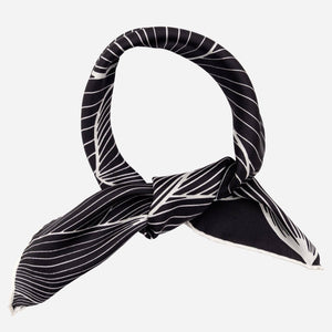 Fior di Loto - Silk Bandana Scarf - Black - The Collective Park City