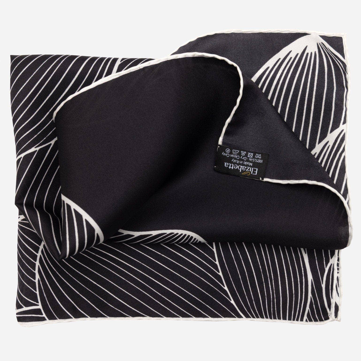 Fior di Loto - Silk Bandana Scarf - Black - The Collective Park City