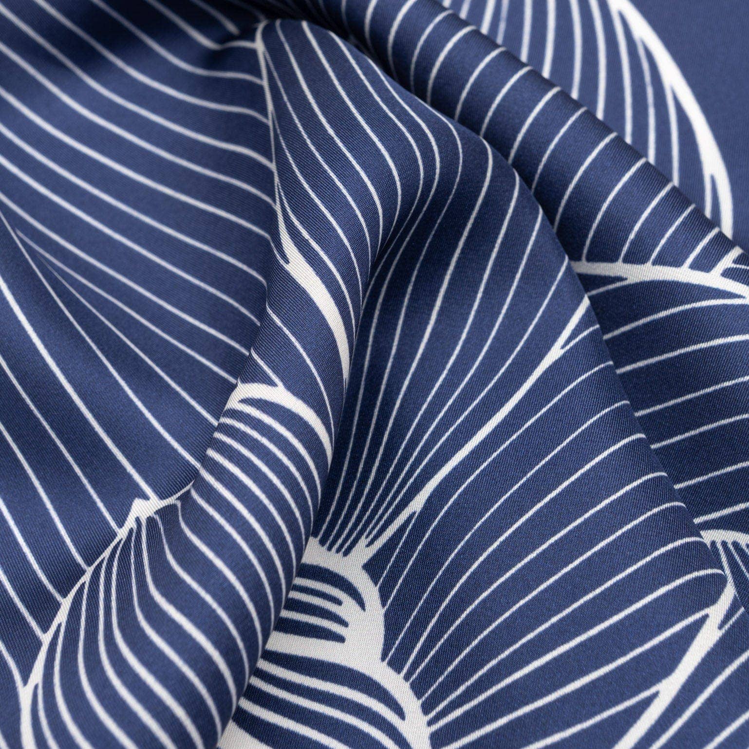 Fior di Loto - Silk Bandana Scarf - Blue - The Collective Park City