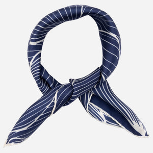 Fior di Loto - Silk Bandana Scarf - Blue - The Collective Park City