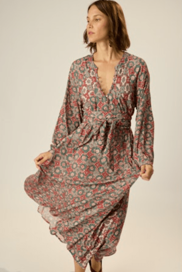 Fiore Maxi Dress - Spanish Tile - The Collective Park City