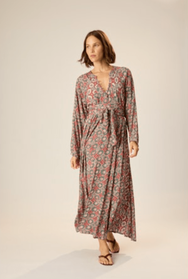 Fiore Maxi Dress - Spanish Tile - The Collective Park City