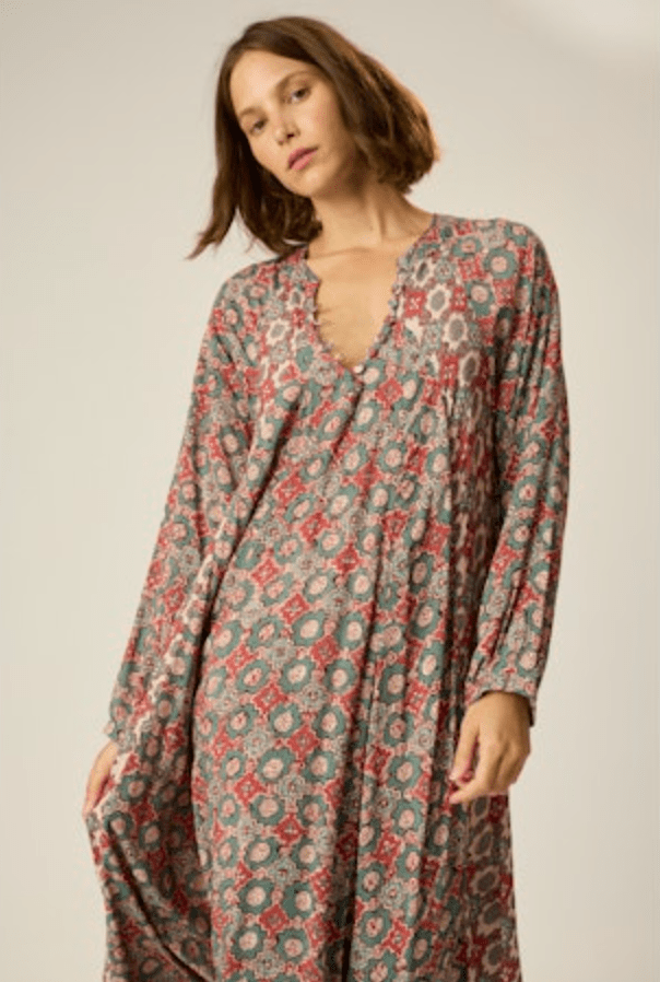 Fiore Maxi Dress - Spanish Tile - The Collective Park City