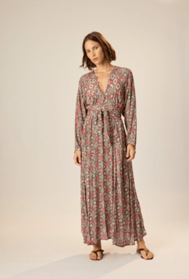 Fiore Maxi Dress - Spanish Tile - The Collective Park City