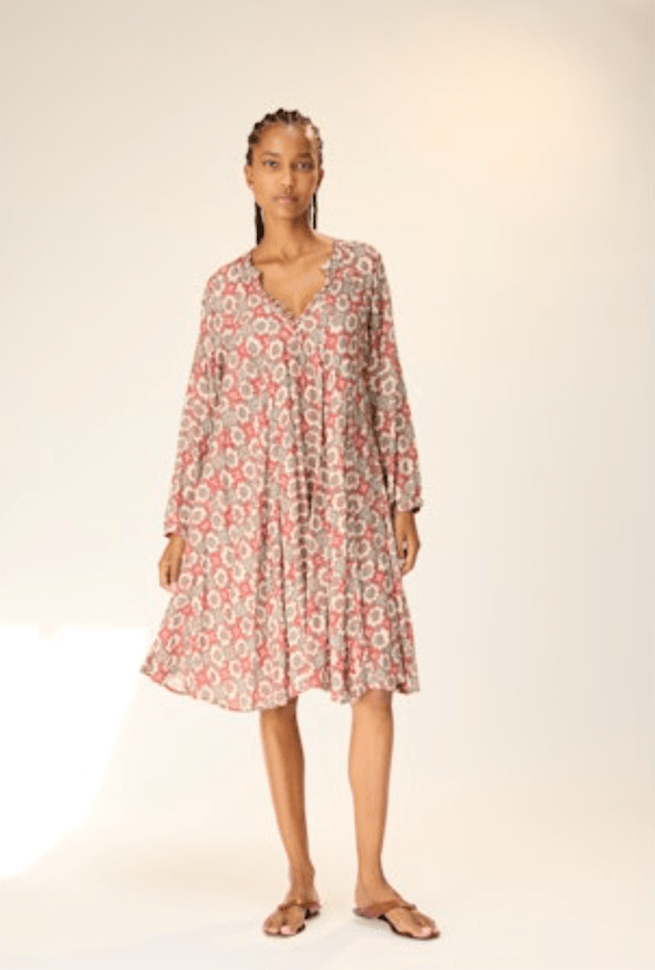 Fiore Short Dress - Spanish Tile Print - The Collective Park City