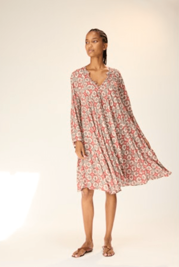 Fiore Short Dress - Spanish Tile Print - The Collective Park City