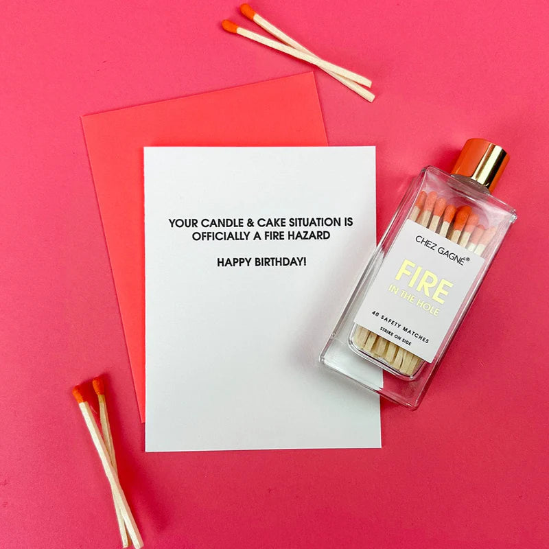 Letterpress Card - Fire Hazard