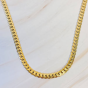 Flat And Bold Chain Necklace - The Collective Park City