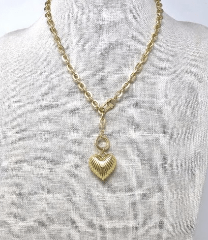 Flat Circle Chain Necklace w/Charm Attachment - The Collective Park City